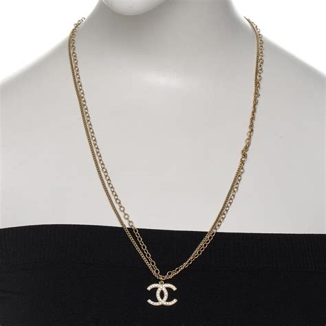 chanel double chain necklace|authentic chanel necklaces.